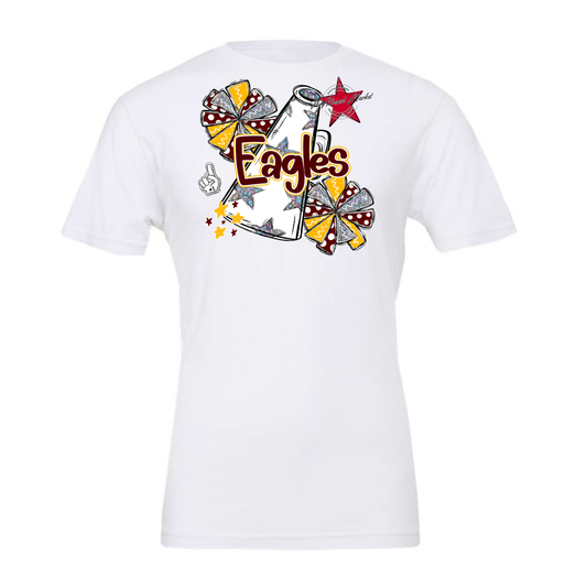 Eagles Alpha Cheer Megaphone-Maroon-Yellow