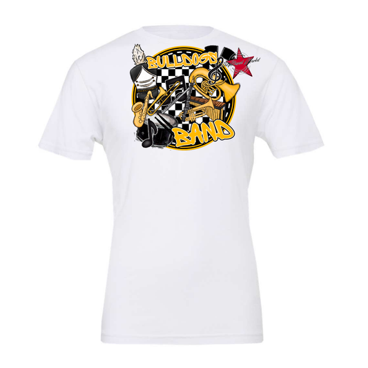 Bulldogs Circle Band Design-Yellow