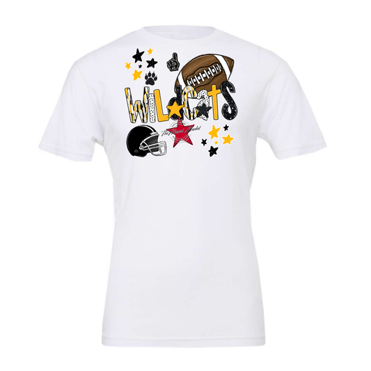 Wildcats Football Scrape-Yellow