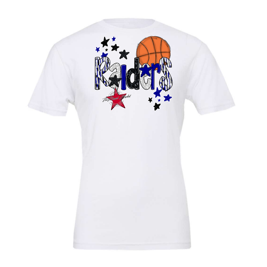 Raiders Basketball Scrape-Blue