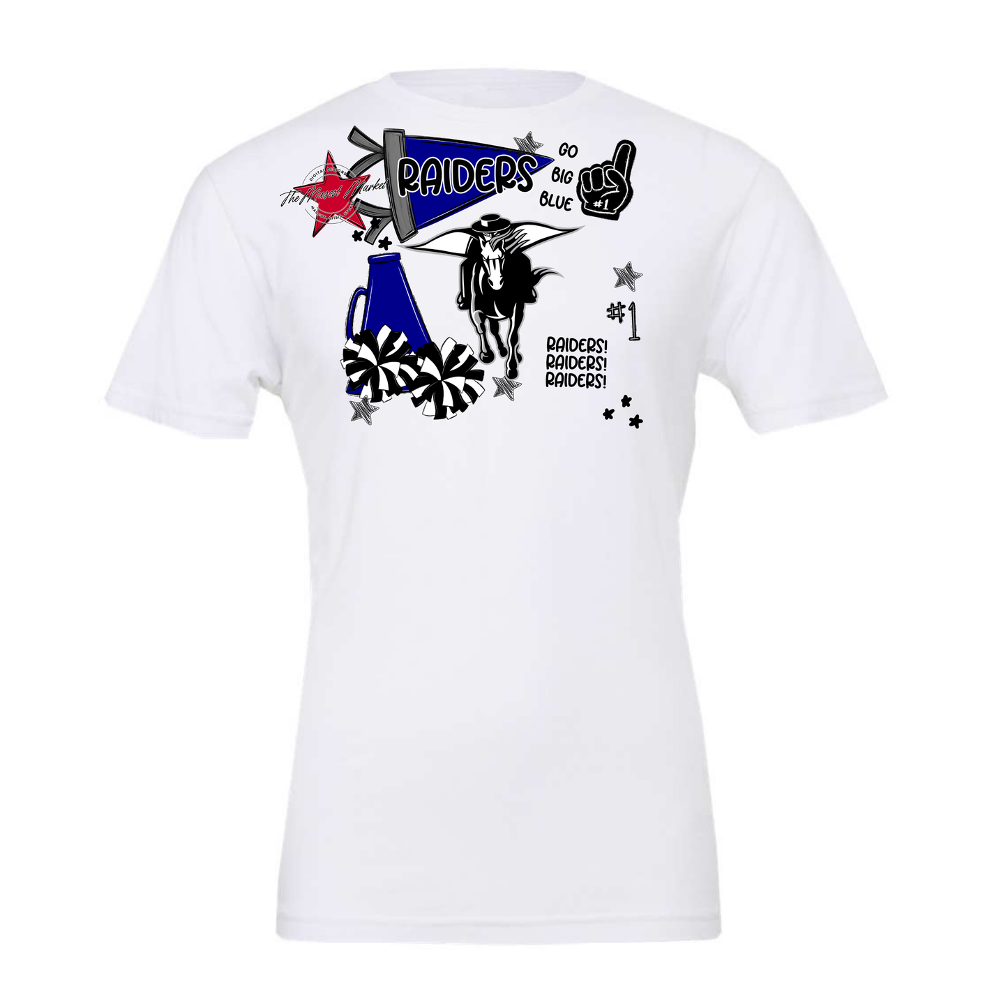 Raiders Mixed Mascot Spirit Design-Blue