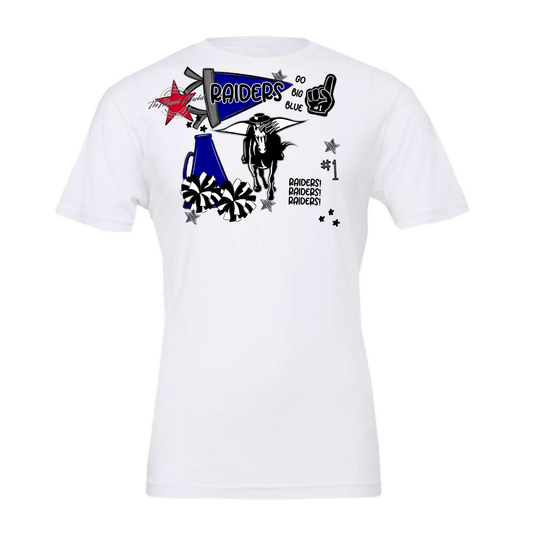 Raiders Mascot Spirit Design 2-Blue