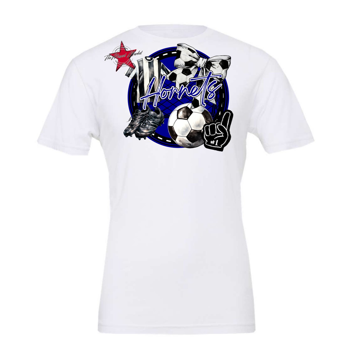 Hornets Circle Soccer Design-Blue