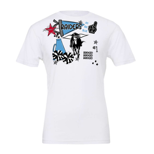 Raiders Mascot Spirit Design 2-Carolina Blue