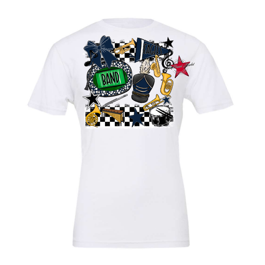 Eagles Band Checkers Design-Navy