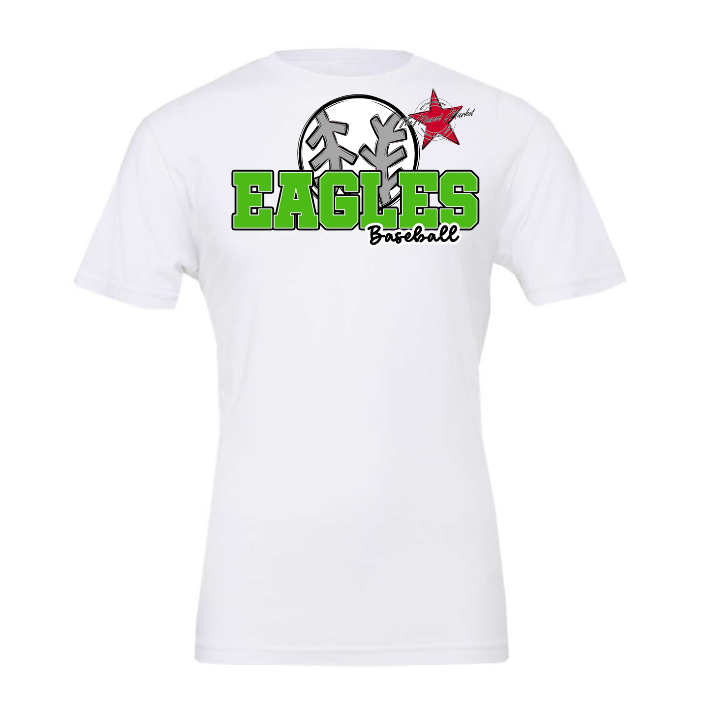 Eagles Varsity Baseball Design-Bright Green