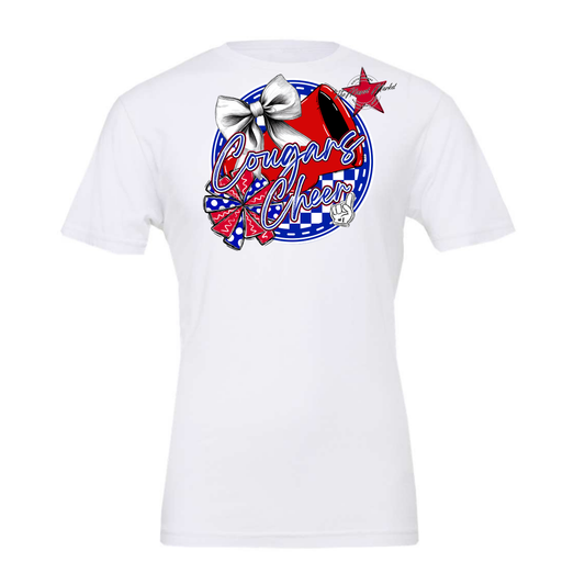 Cougars Circle Cheer Design-Blue-Red