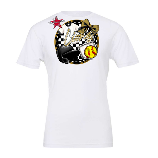 Lions Circle Softball Design-Gold