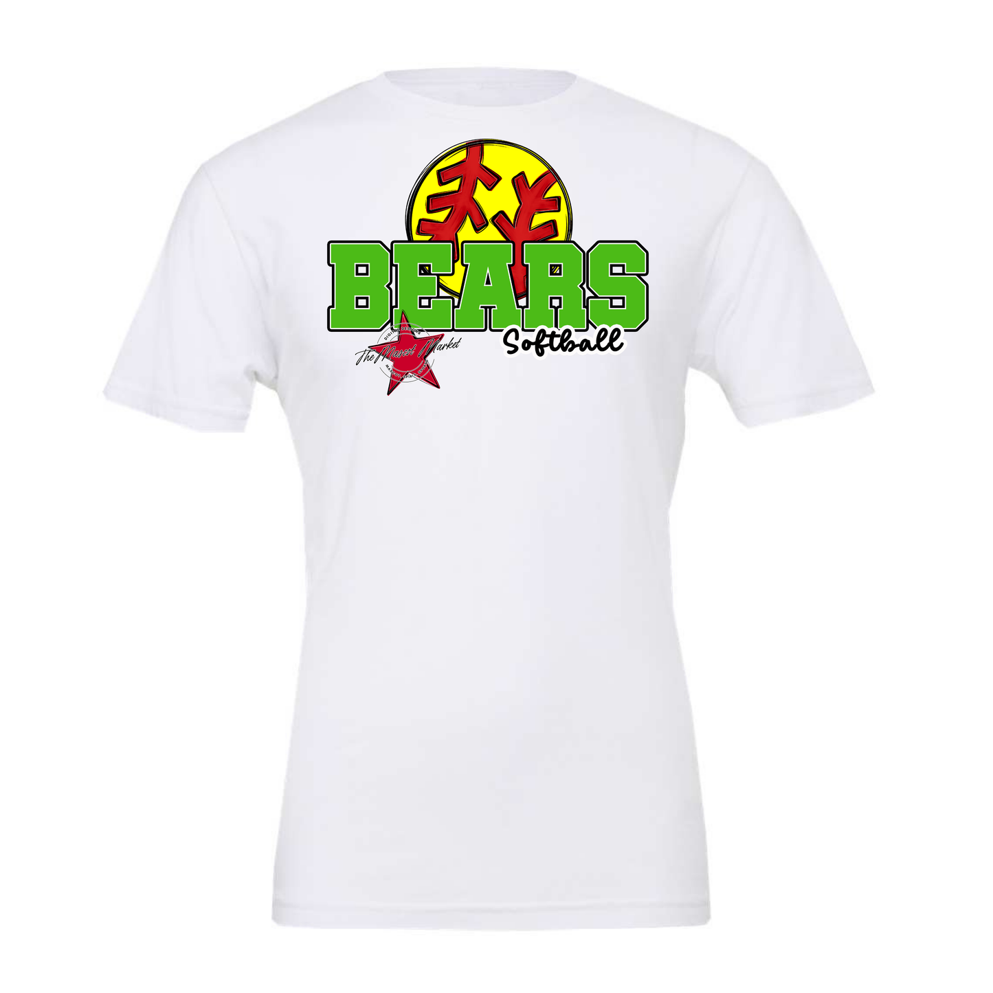 Bears Varsity Softball Design-Bright Green