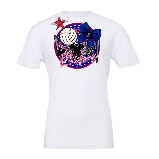 Raiders Circle Volleyball Design-Blue-Red
