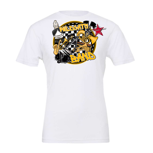 Wildcats Circle Band Design-Yellow