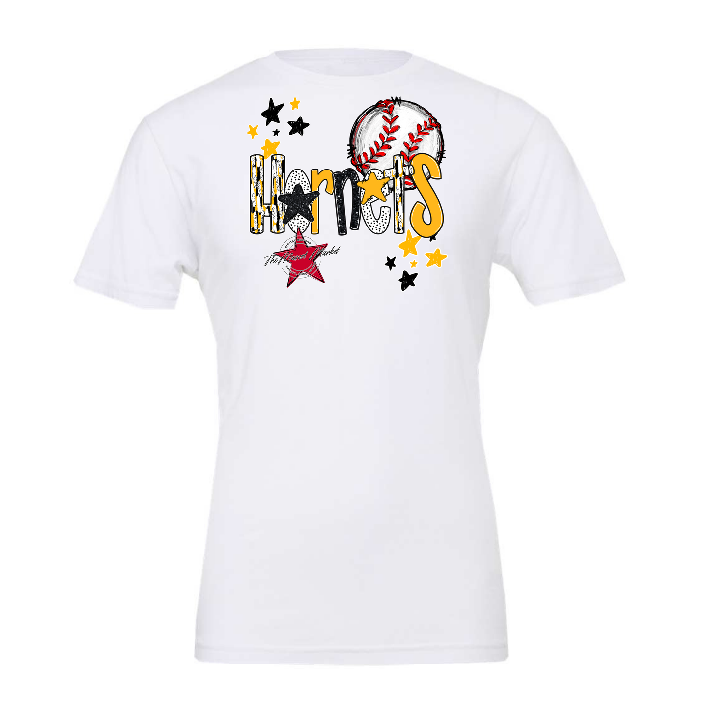 Hornets Baseball Scrape-Yellow