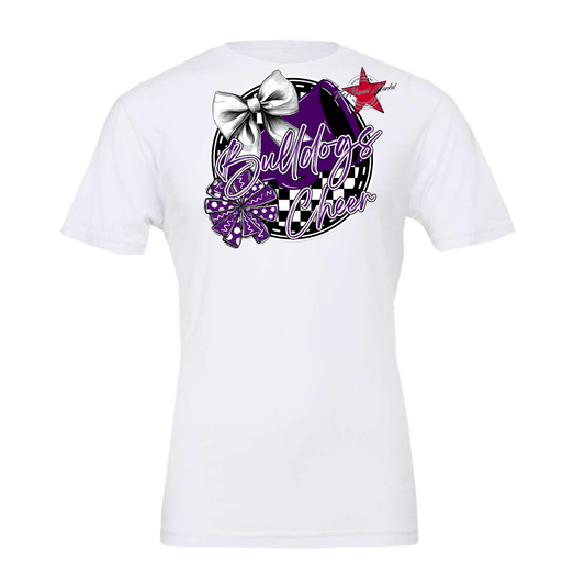 Bulldogs Circle Cheer Design-Purple