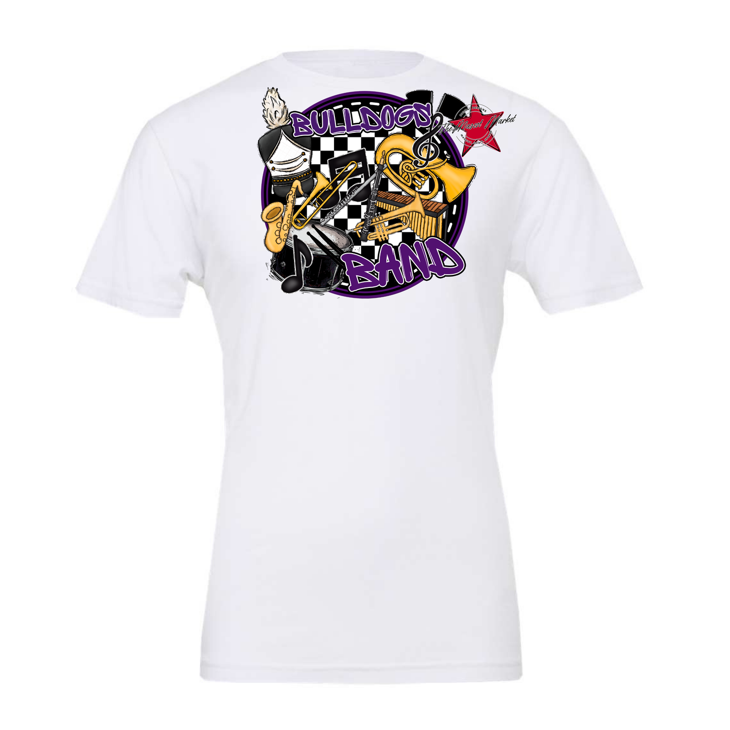 Bulldogs Circle Band Design-Purple