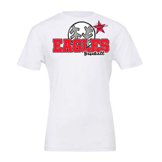 Eagles Varsity Baseball Design-Bright Red