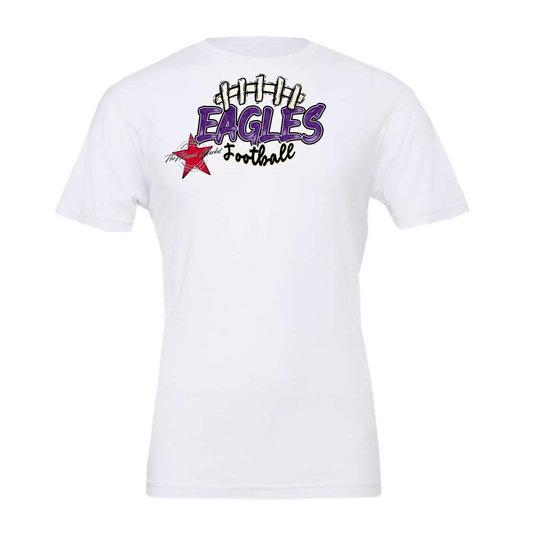 Eagles Scratchy Varsity Football Design-Purple