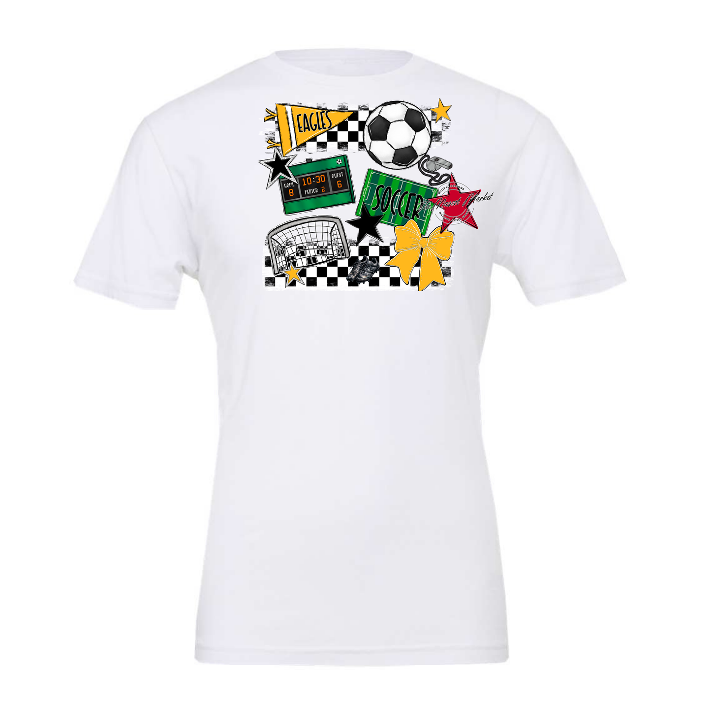 Eagles Soccer Checkers Design-Yellow