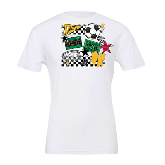 Eagles Soccer Checkers Design-Yellow