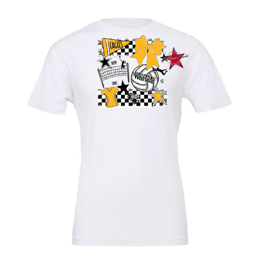 Eagles Volleyball Checkers Design-Blue