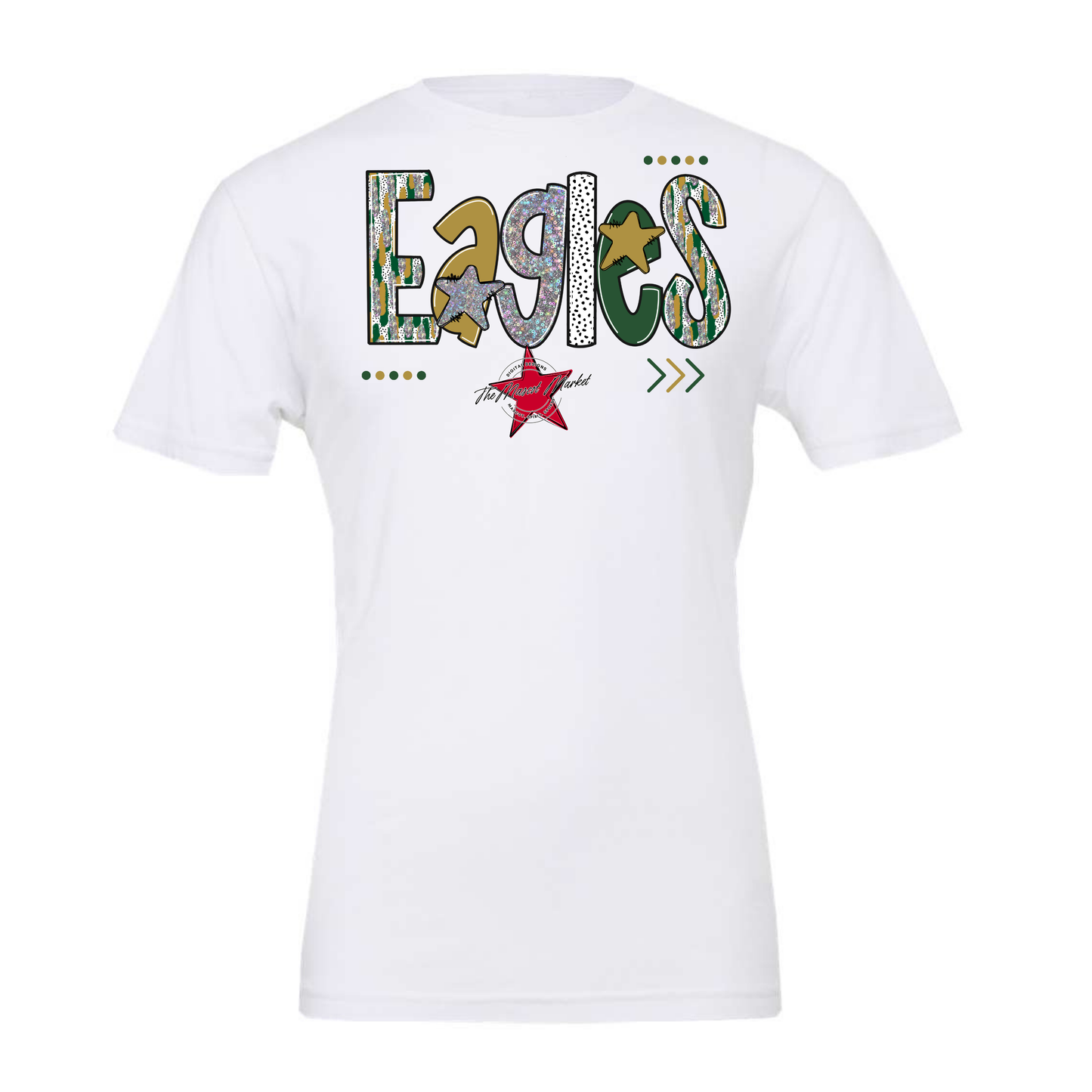 Eagles Brushstroke Alpha Design-Green-Gold