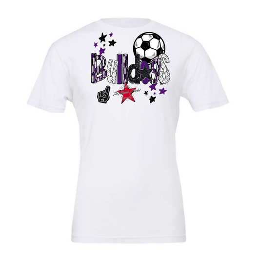 Bulldogs Soccer Scrape-Purple