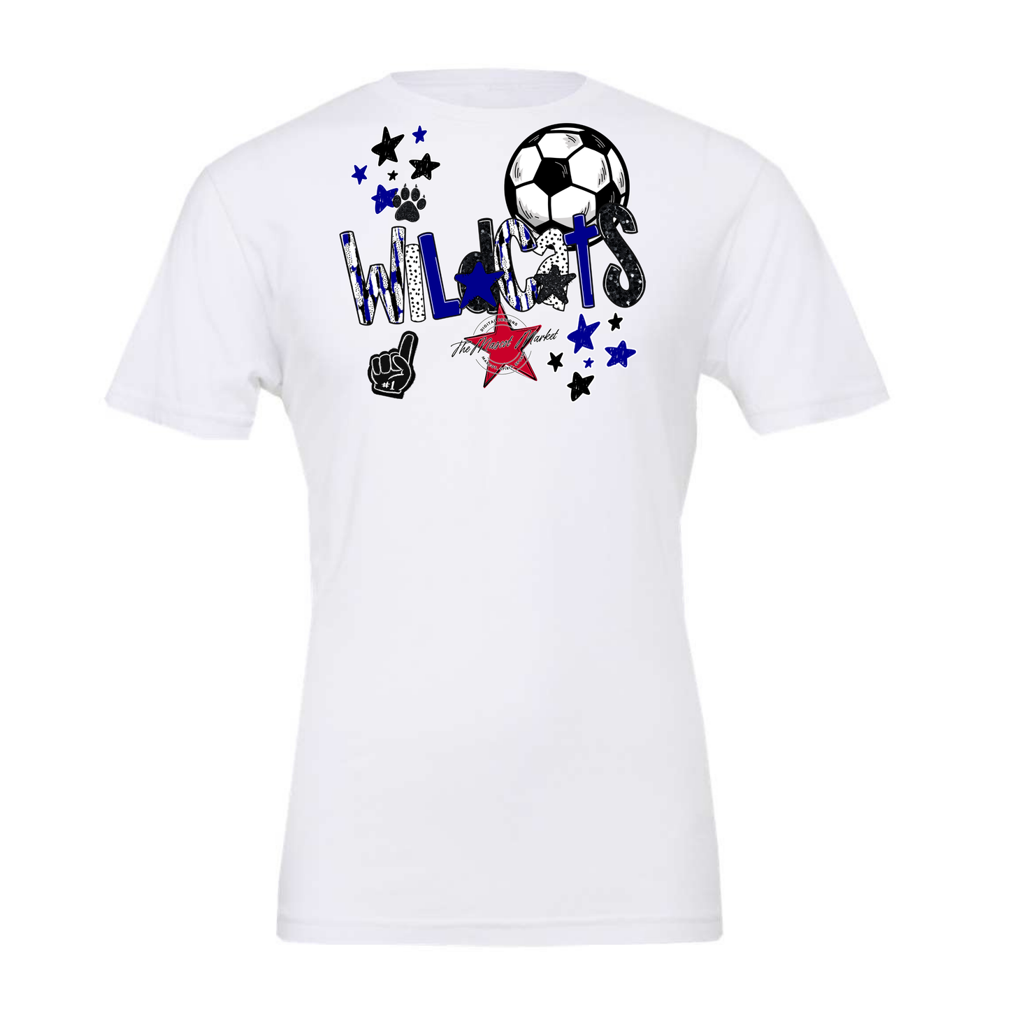 Wildcats Soccer Scrape-Royal Blue