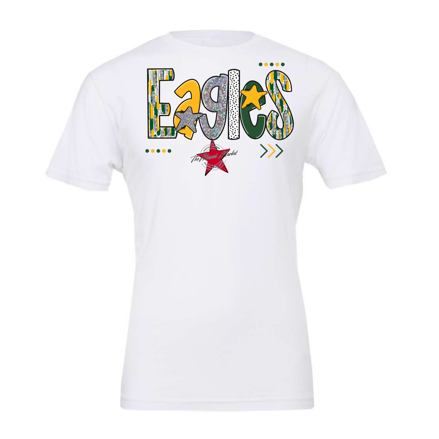 Eagles Brushstroke Alpha Design-Green-Yellow