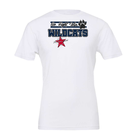 Wildcats Go Fight Win Mascot Lines-Navy