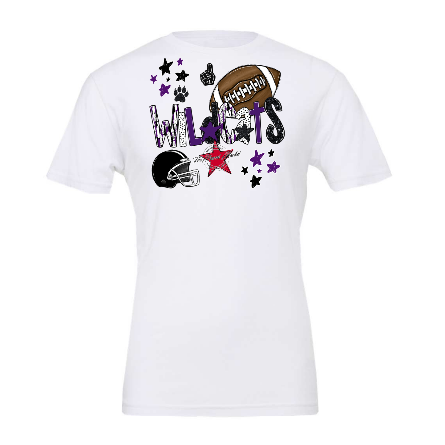 Wildcats Football Scrape-Purple