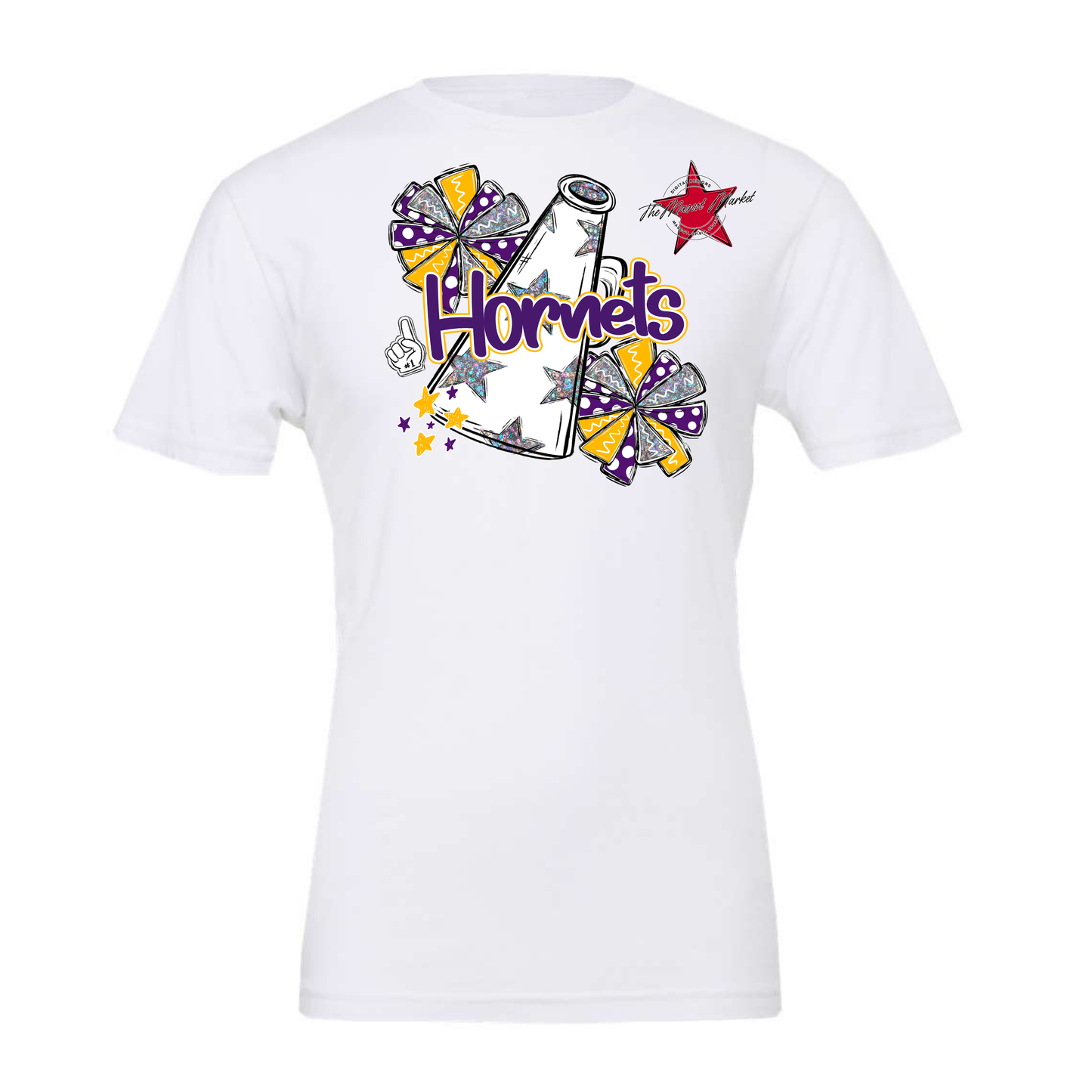 Hornets Alpha Megaphone Design-Purple-Yellow