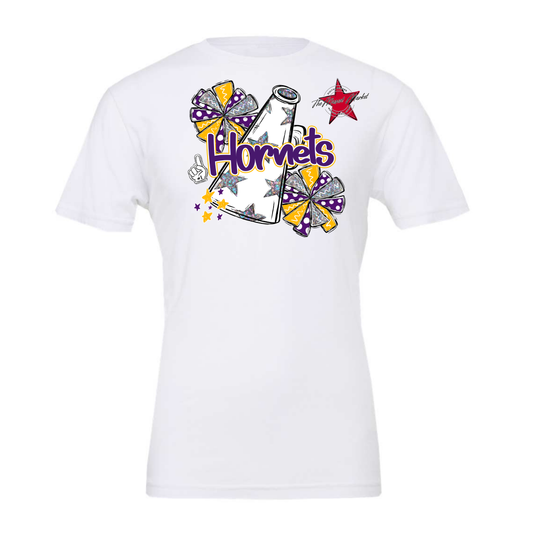 Hornets Alpha Megaphone Design-Purple-Yellow
