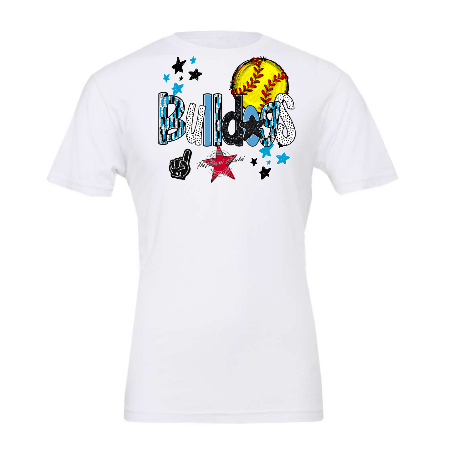 Bulldogs Softball Scrape-Carolina Blue