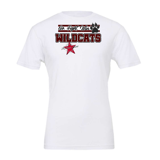 Wildcats Go Fight Win Mascot Lines-Maroon