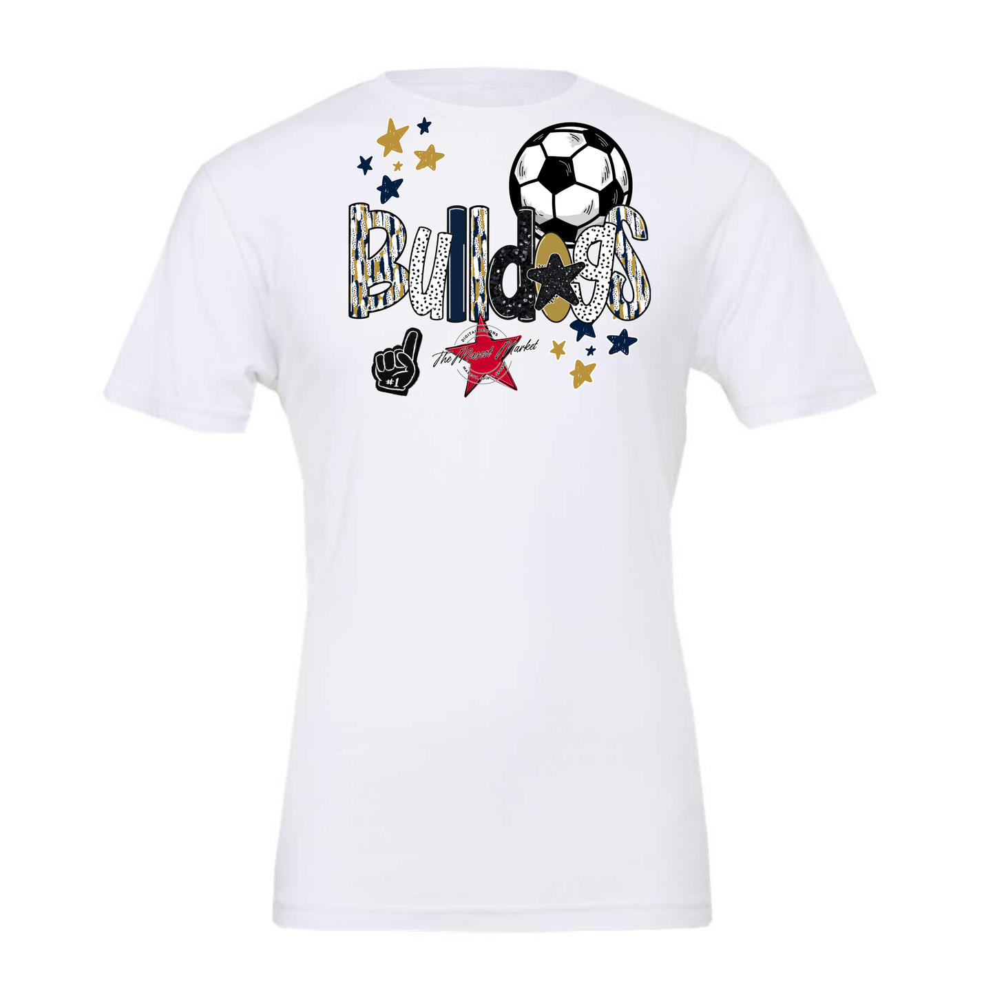 Bulldogs Soccer Scrape-Navy-Gold