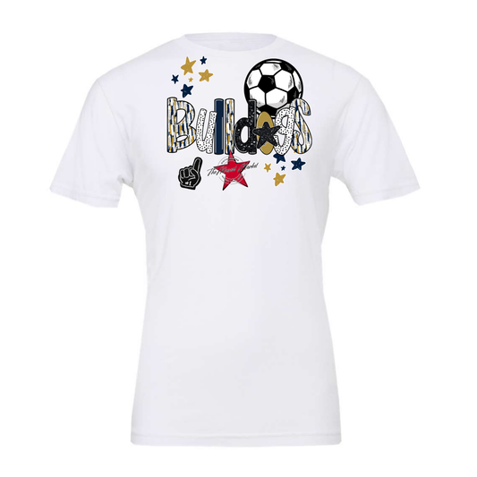 Bulldogs Soccer Scrape-Navy-Gold