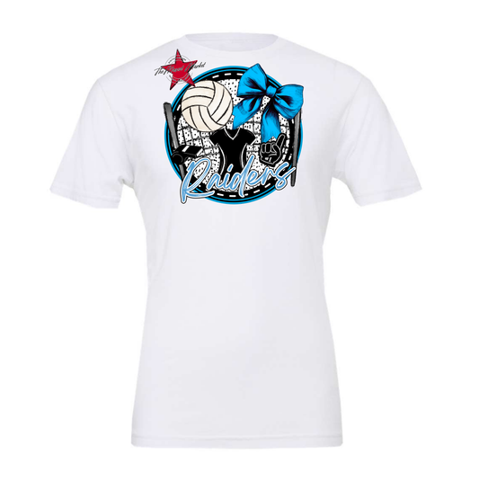 Raiders Circle Volleyball Design-Carolina Blue