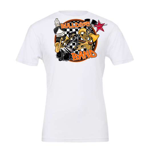 Bulldogs Circle Band Design-Orange