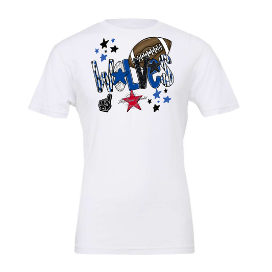 Wolves Football Scrape-Off Blue