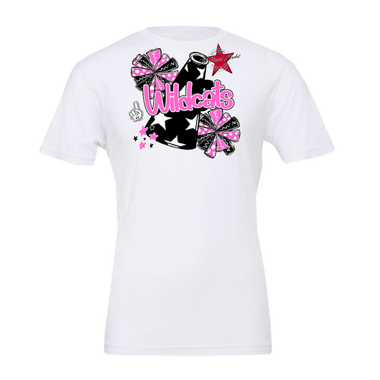 Wildcats Alpha Megaphone Design-Baby Pink