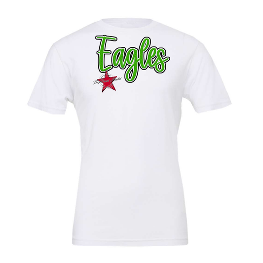 Eagles Faux Chenille Patch-Bright Green