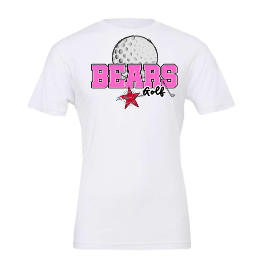 Bears Varsity Golf Design-Baby Pink
