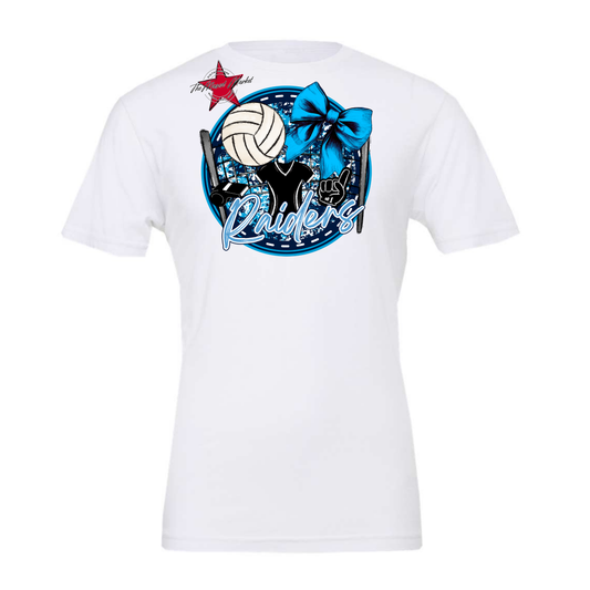 Raiders Circle Volleyball Design-Navy-Carolina Blue