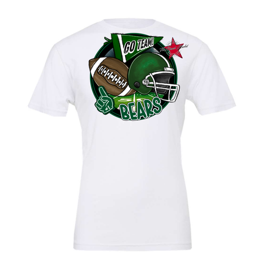 Bears Circle Football Design-Green