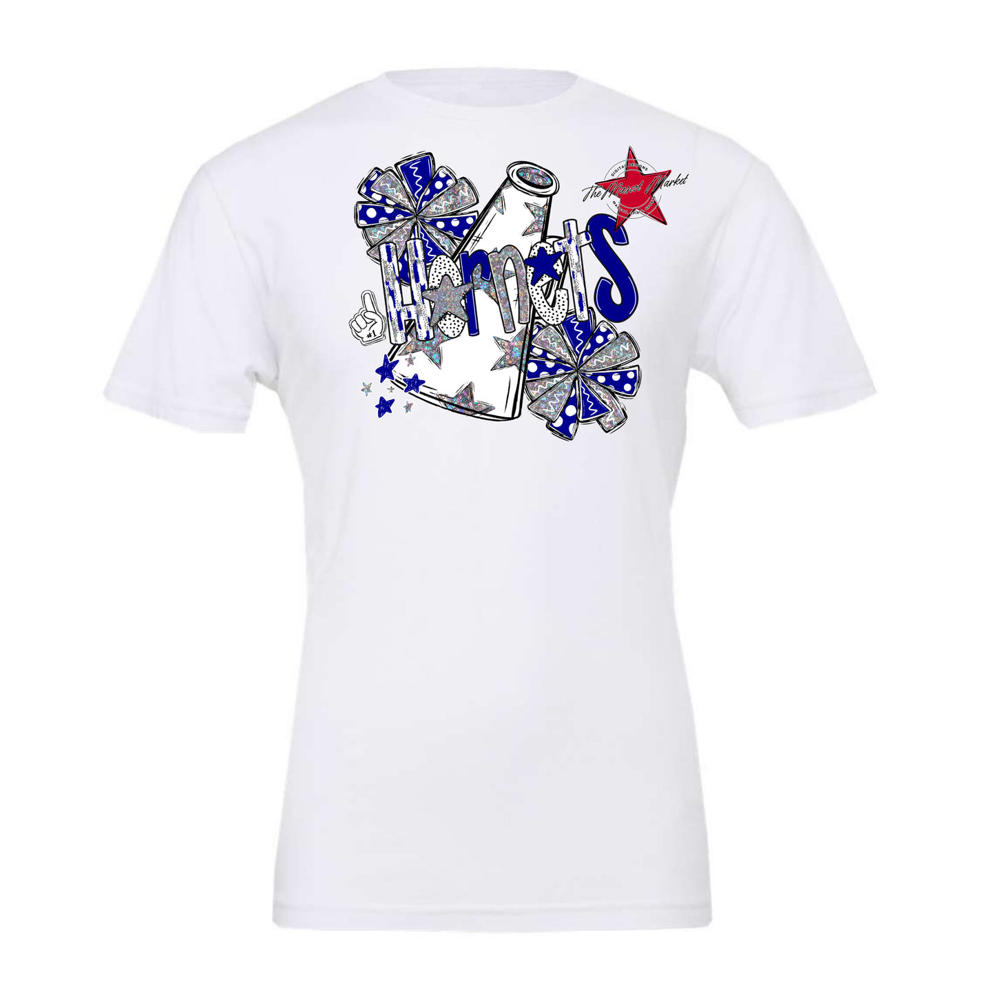 Hornets Cheer Megaphone Scrape-Blue