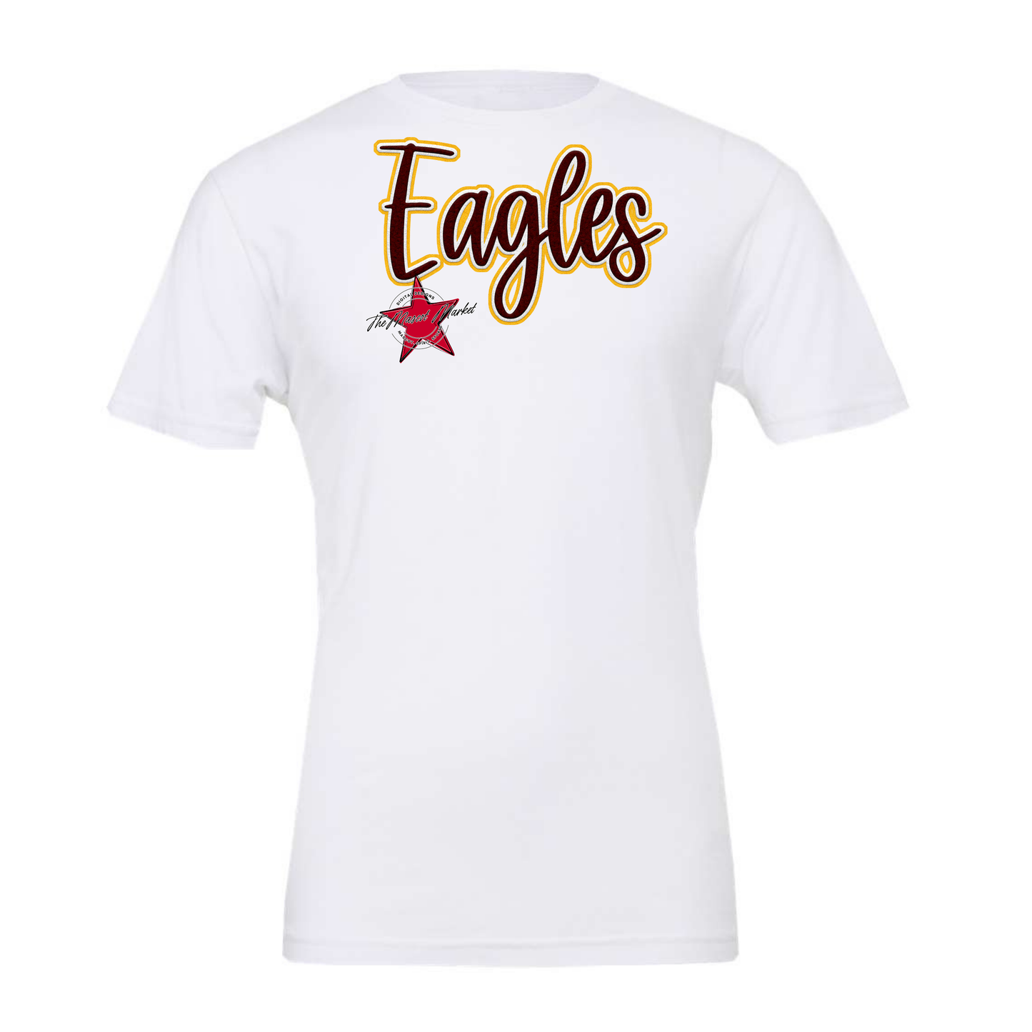 Eagles Faux Chenille Patch-Maroon-Yellow