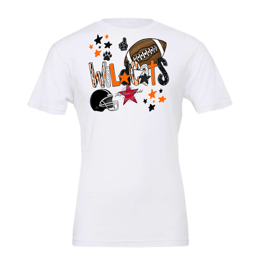 Wildcats Football Scrape-Orange