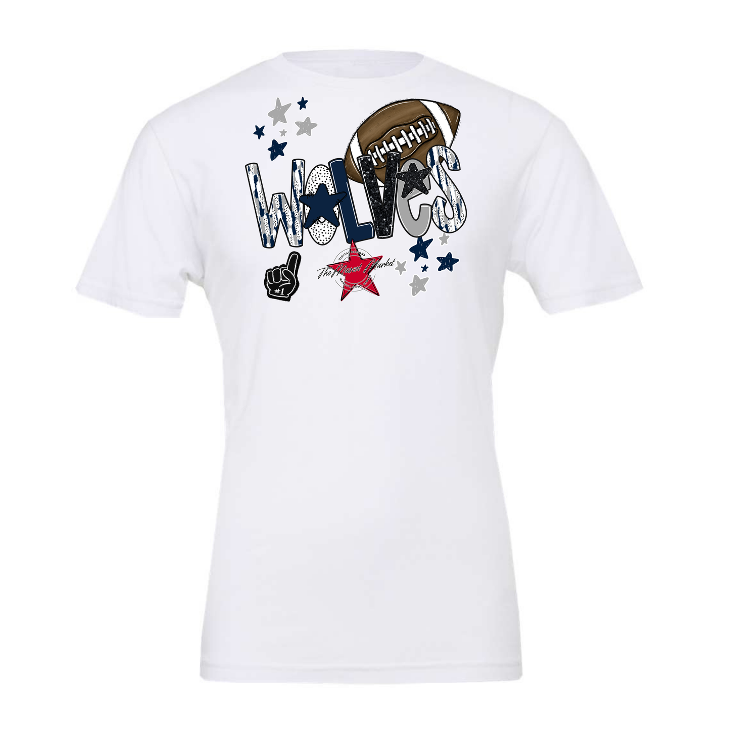 Wolves Football Scrape-Navy-Grey