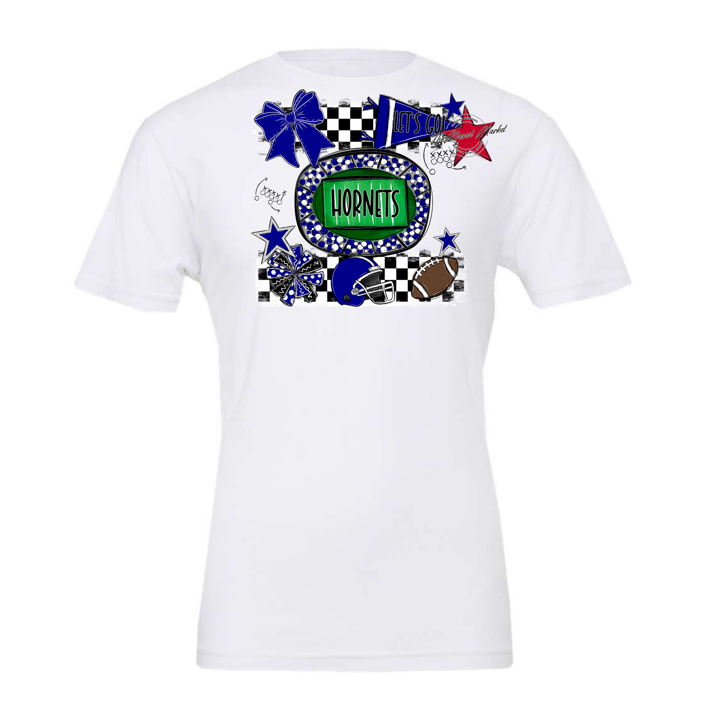 Hornets Checkers Spirit Design-Blue