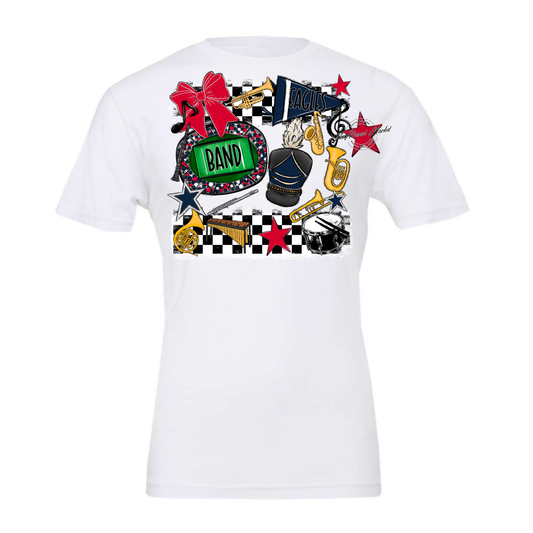 Eagles Band Checkers Design-Navy-Red