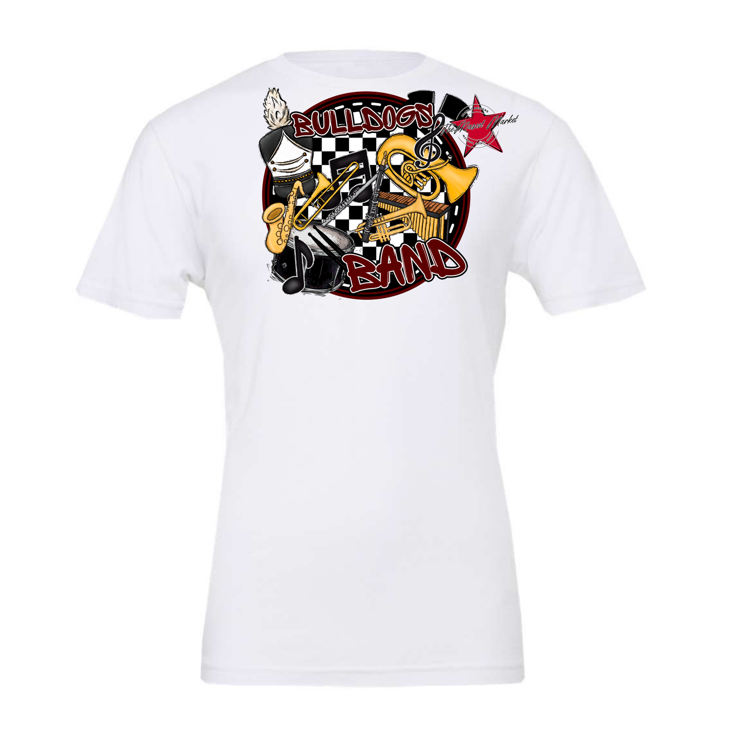 Bulldogs Circle Band Design-Maroon